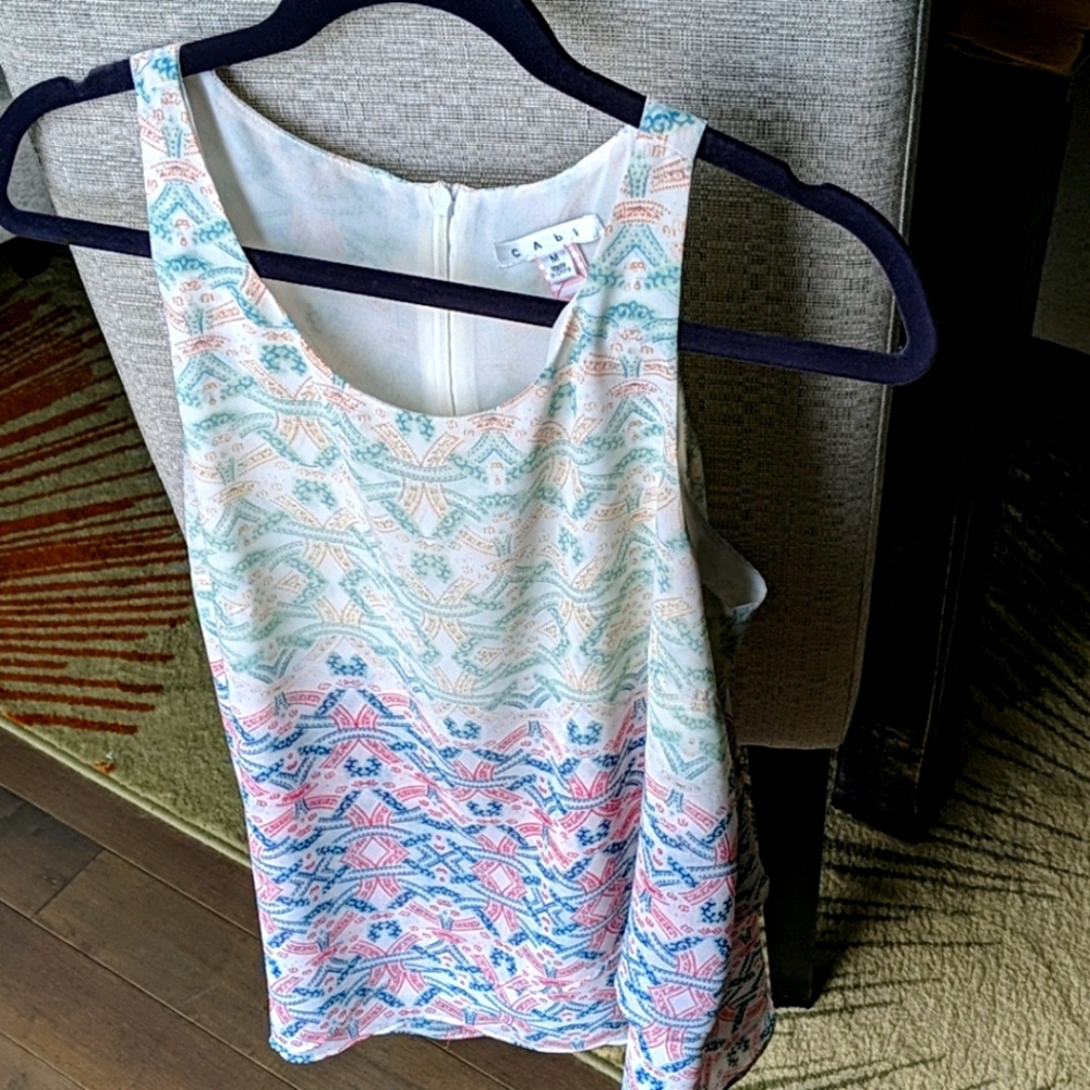 Heart of Cabi Mosaic Print Top